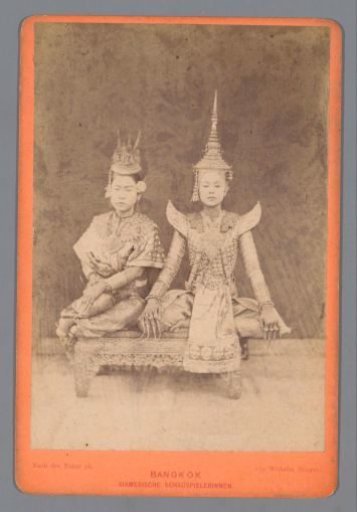 Portrait of two unknown actresses from Bangkok