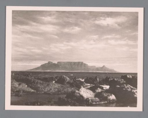 View of Table Mountain in South Africa