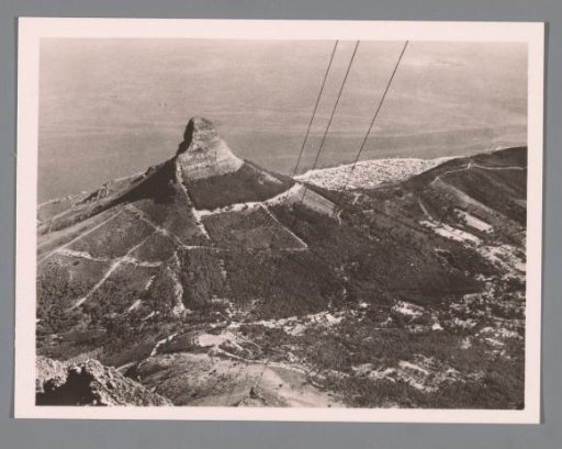 View of Lion's Head from Table Mountain in Cape Town