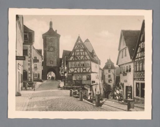 View of the Plönlein in Rothenburg ob der Tauber