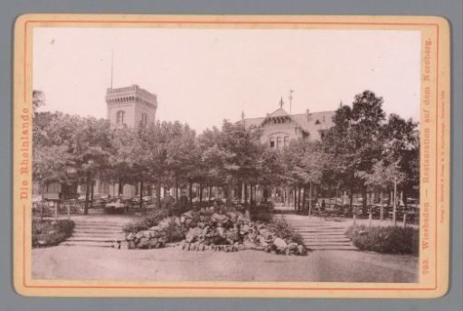 View of a restaurant on the Neroberg in Wiesbaden