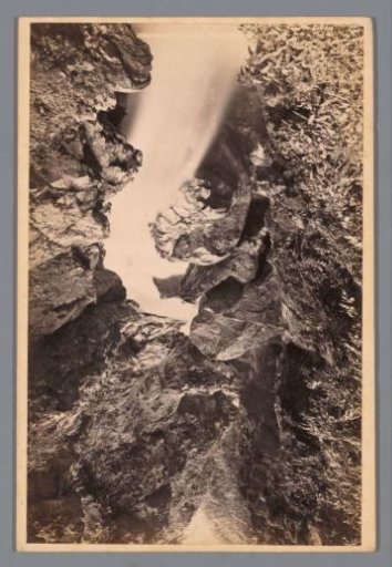 View of a waterfall, probably in the Gorges du Trient near Vernayaz in Switzerland