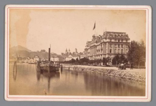 View of Hotel National on a quay in Lucerne