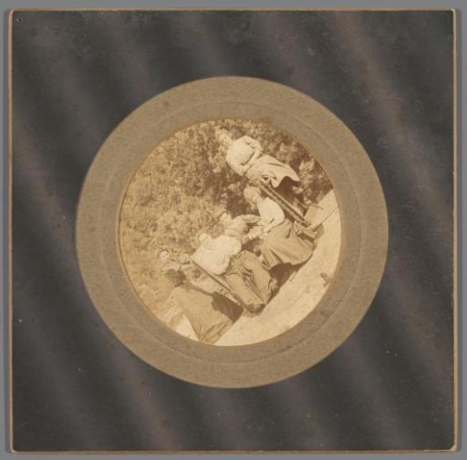 Group Portrait of Five Unknown Women Against a Forest Edge