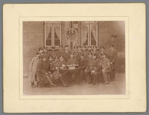 Portrait of a group of unknown men in uniform, possibly German police officers