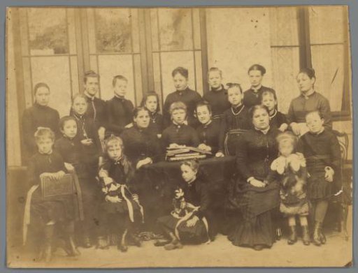 Portrait of a Group of Unknown Girls and Women