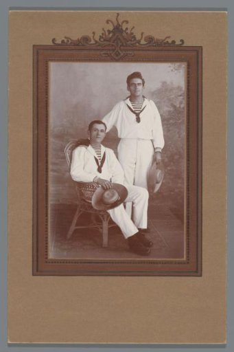 Portrait of two unknown sailors in the Dutch East Indies
