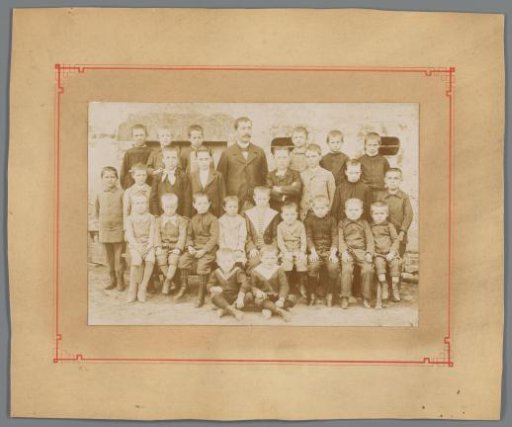 Portrait of an Unknown Man and a Group of Boys