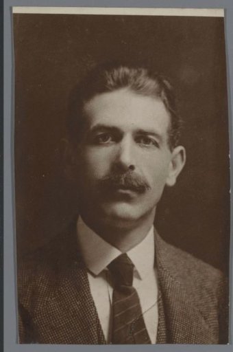 Portrait of an unknown man with a mustache