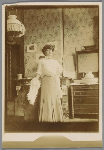 Portrait of an unknown woman in a colonial interior