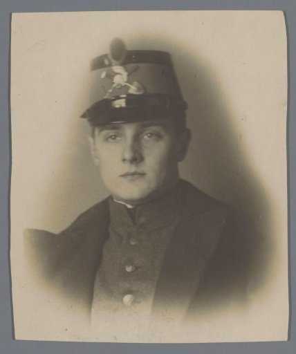 Portrait of an unknown man in uniform