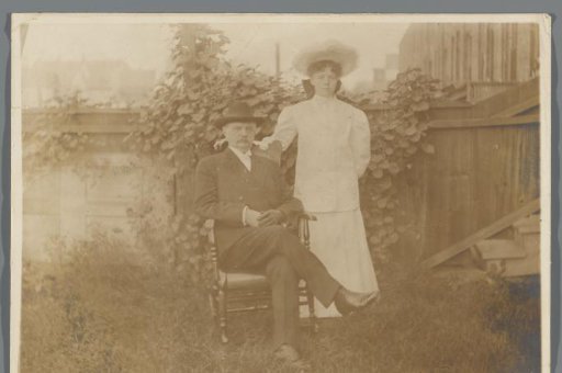 Portrait of an Unknown Man and Woman in a Garden