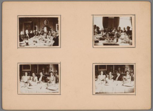 Wedding Dinner, Reportage in Four Small Photographs, Probably in the Netherlands
