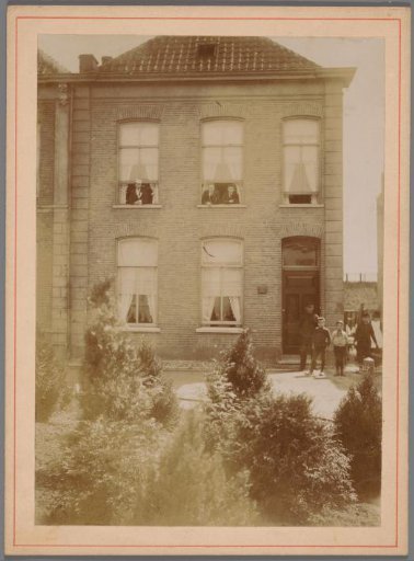 Residence in Wageningen with Students, Including van Haeften in the Upper Left
