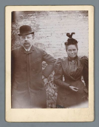 Portrait of an Unknown Man and Woman Before a Stone Wall