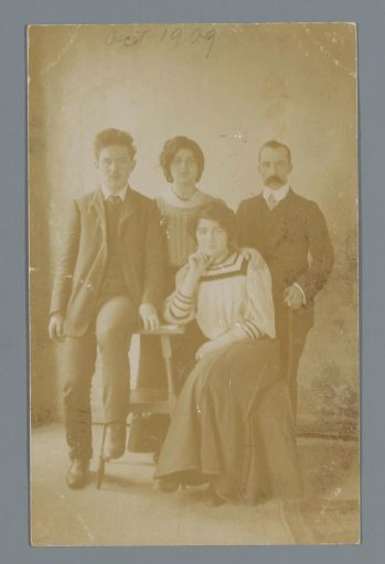 Studio portrait of an unknown family