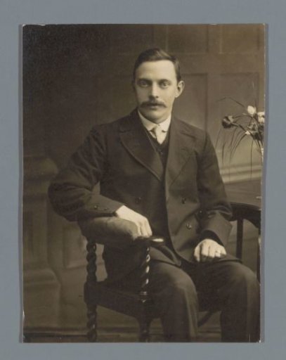 Portrait of an unknown man with a mustache