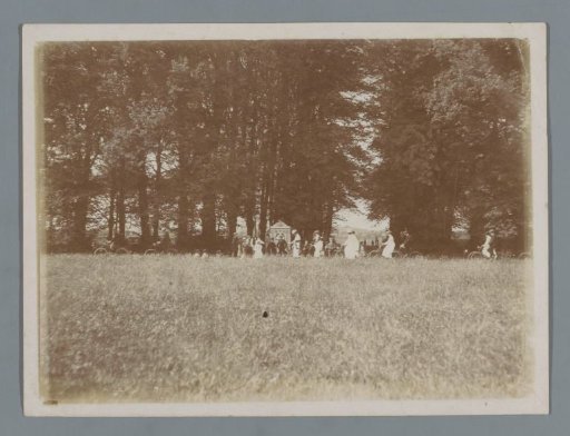Group of cyclists in a park