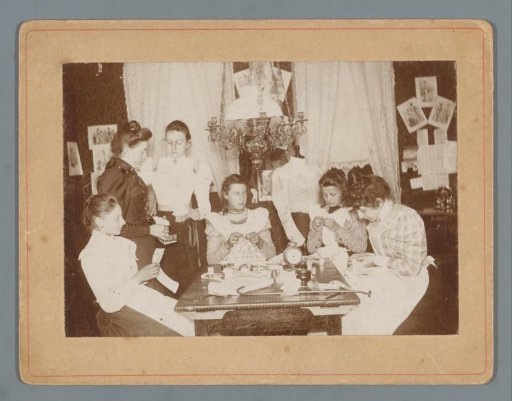 Women sewing in (probably) a fashion studio