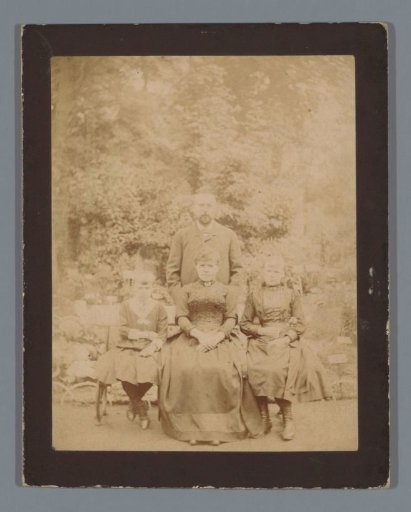 Portrait of an Unknown Family in a Garden