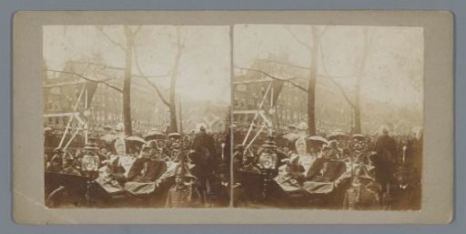 Queen Wilhelmina and Prince Hendrik in an Open Carriage