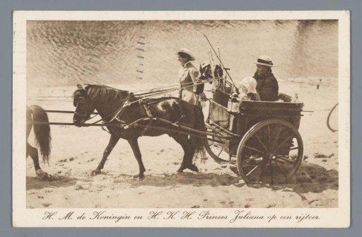 Her Majesty the Queen and H.R.H. Princess Juliana on a carriage ride