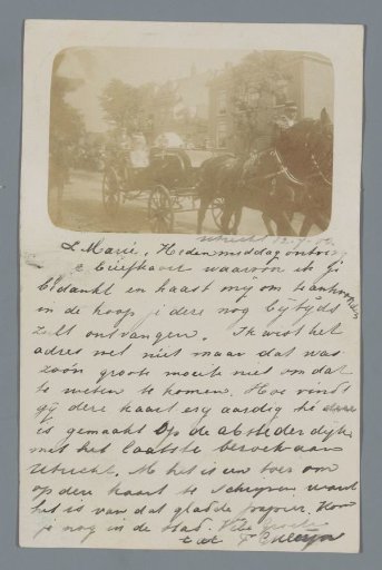 Queen Wilhelmina in an open carriage