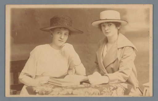 Portrait of Two Unknown Women at a Table