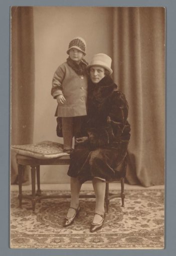 Studio Portrait of an Unknown Woman with (Presumably) Her Daughter