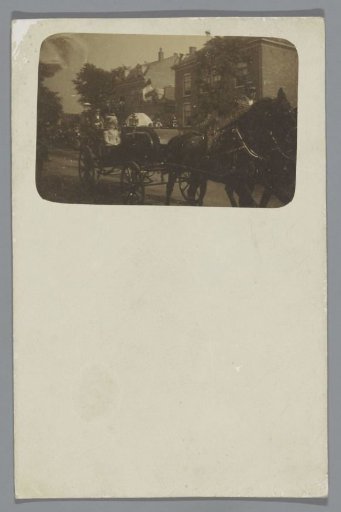Queen Wilhelmina of the Netherlands in a carriage in the street