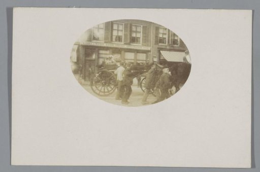 Queen Wilhelmina of the Netherlands in a carriage in the street