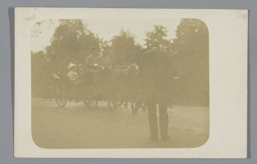 Queen Wilhelmina of the Netherlands in a carriage in the street