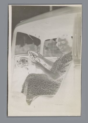 Unknown woman in a car