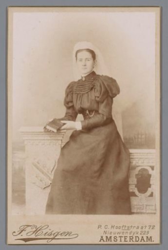 Portrait of an Unknown Woman in a Dark Dress and with a White Veil