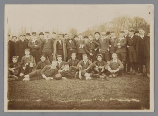 Group portrait of (possibly) a football team