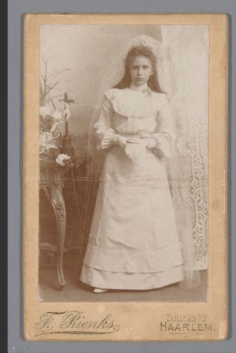 Portrait of an Unknown Girl in a Communion Dress