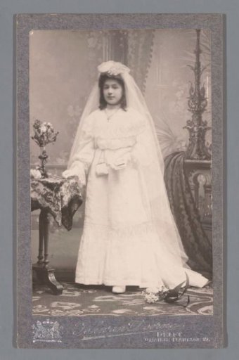 Portrait of an Unknown Girl in a Communion Dress