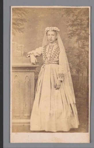 Portrait of an Unknown Girl in a Communion Dress