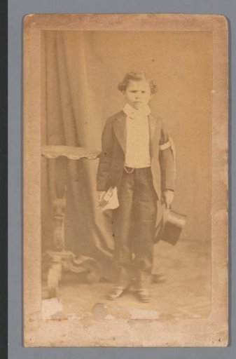 Portrait of an Unknown Boy Dressed in a Suit for First Holy Communion