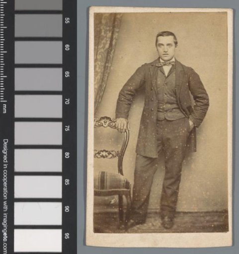 Portrait of an Unknown Man, Standing Beside a Chair