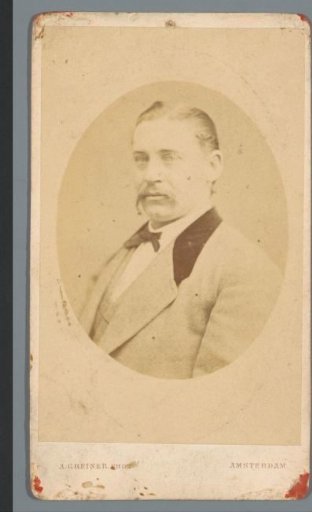 Portrait of an unknown man with a moustache