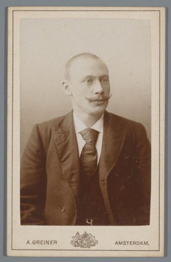 Portrait of an unknown man with a moustache