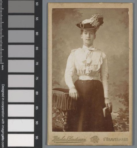 Portrait of an unknown woman with a book in her hand