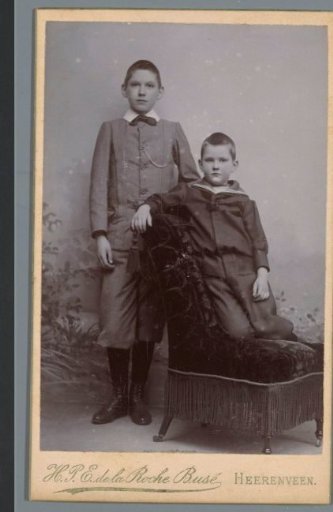 Portrait of two unknown boys