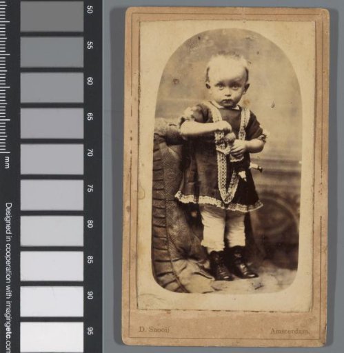 Portrait of an unknown child with a doll