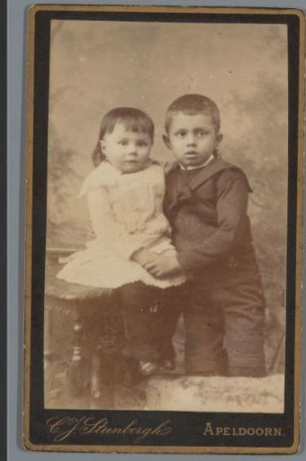 Portrait of two unknown children