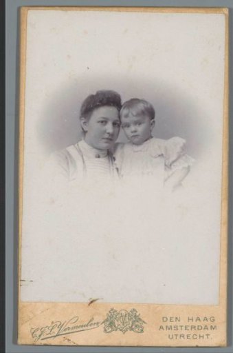 Portrait of an unknown woman with child