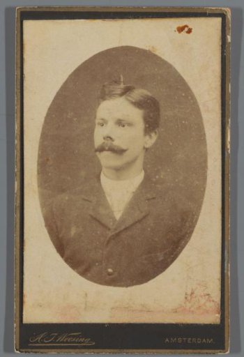 Portrait of an unknown man with a moustache