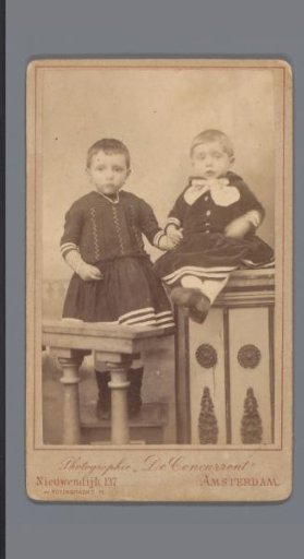 Portrait of two unknown children