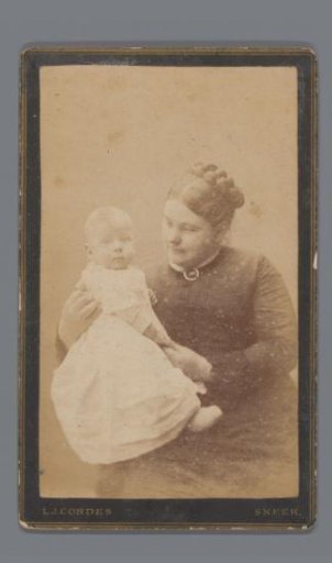 Portrait of an unknown woman with a baby